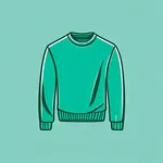 teal-green crew neck sweater image